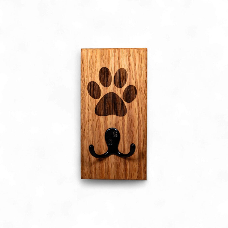Wooden Dog Leash Holder Wall Mounted Hook